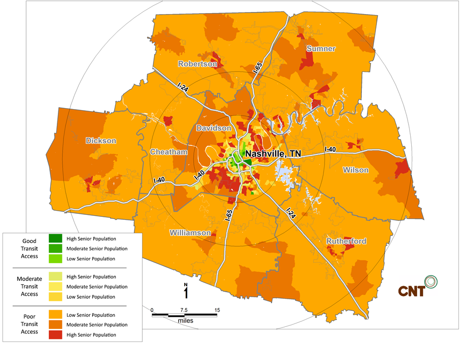 Nashville Population Map
