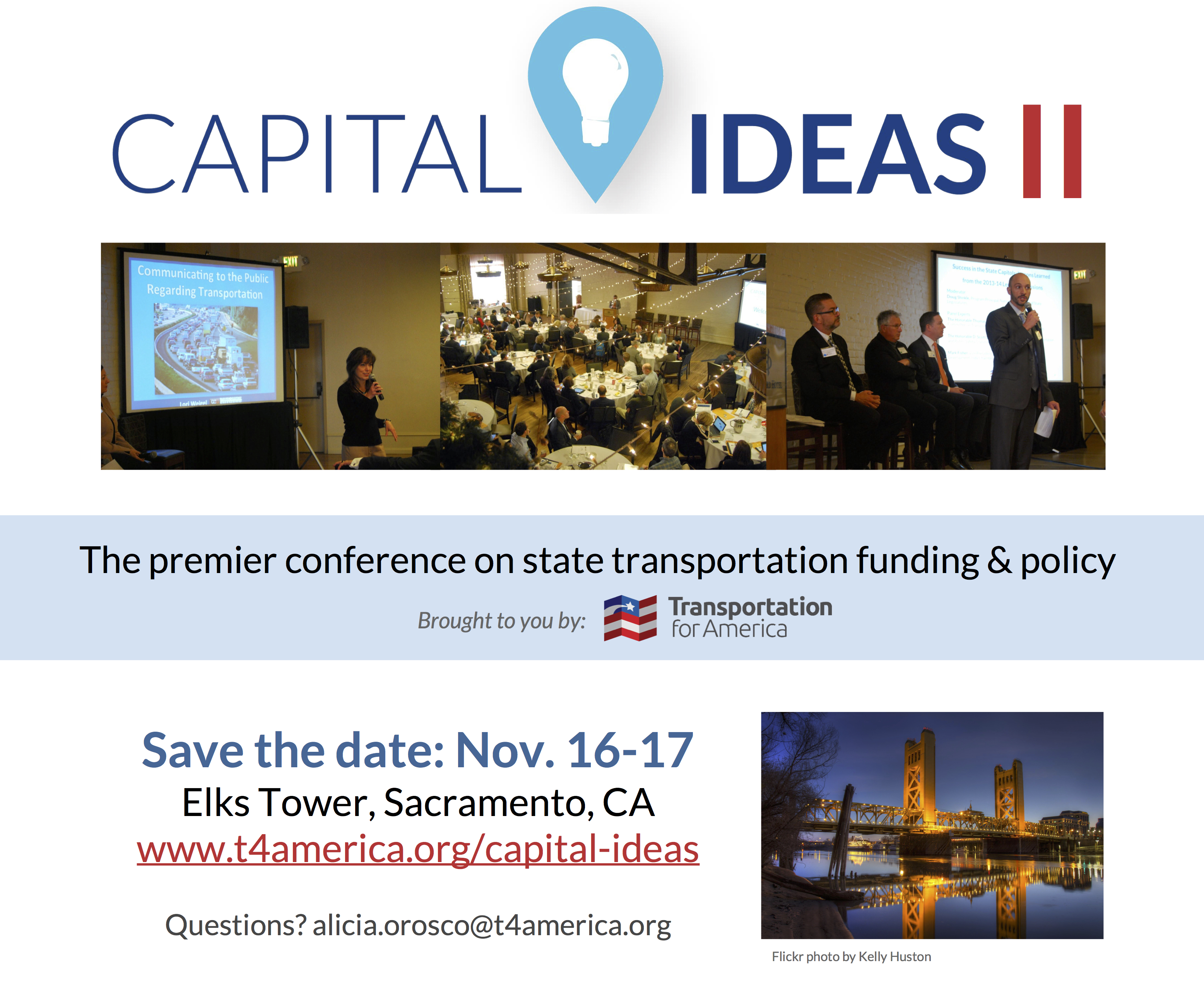 Transportation For America Save the date Capital Ideas conference on