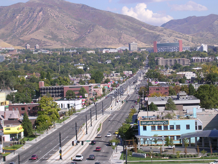 Salt Lake City's light-rail line.