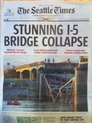 Seattle Times bridge collapse cover