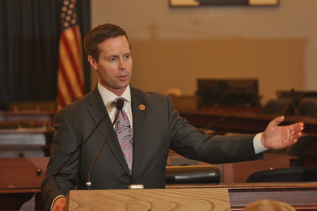 Rep. Rodney Davis (R-IL) at the briefing organized by Reps. Blumenauer and Hanna, with Transportation for America. 2/26/14