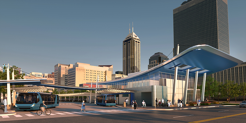 Downtown Indy transit center