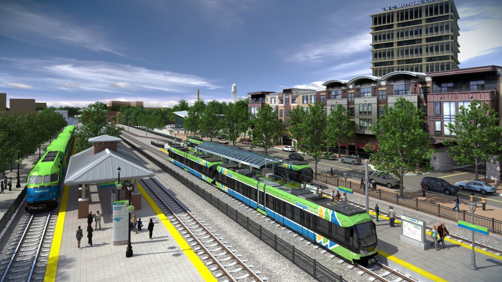 Durham light rail rendering