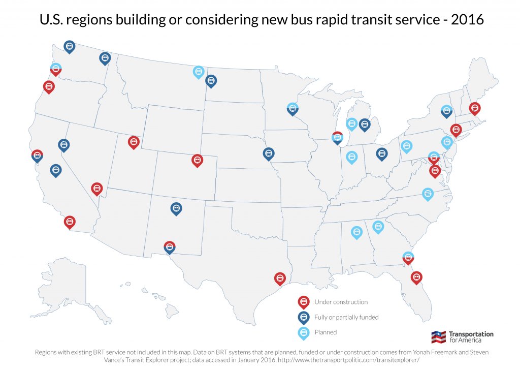 Bus rapid transit coming soon graphic map