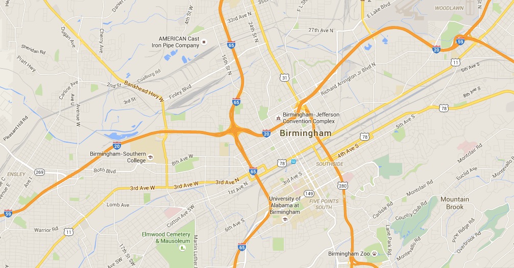 birmingham google maps