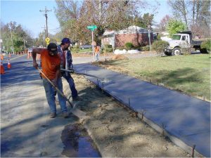 Greensboro sidewalks Guilford College