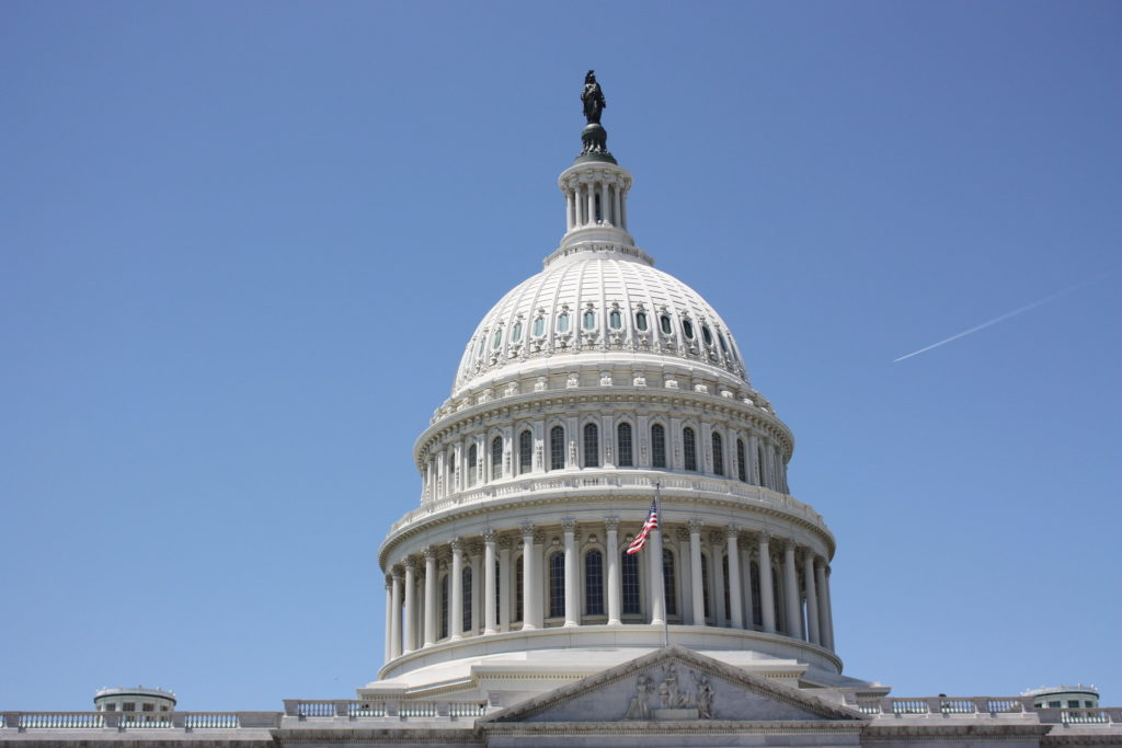 Close-up of Capitol building