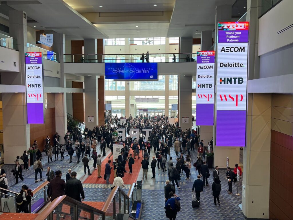 Crowded convention center