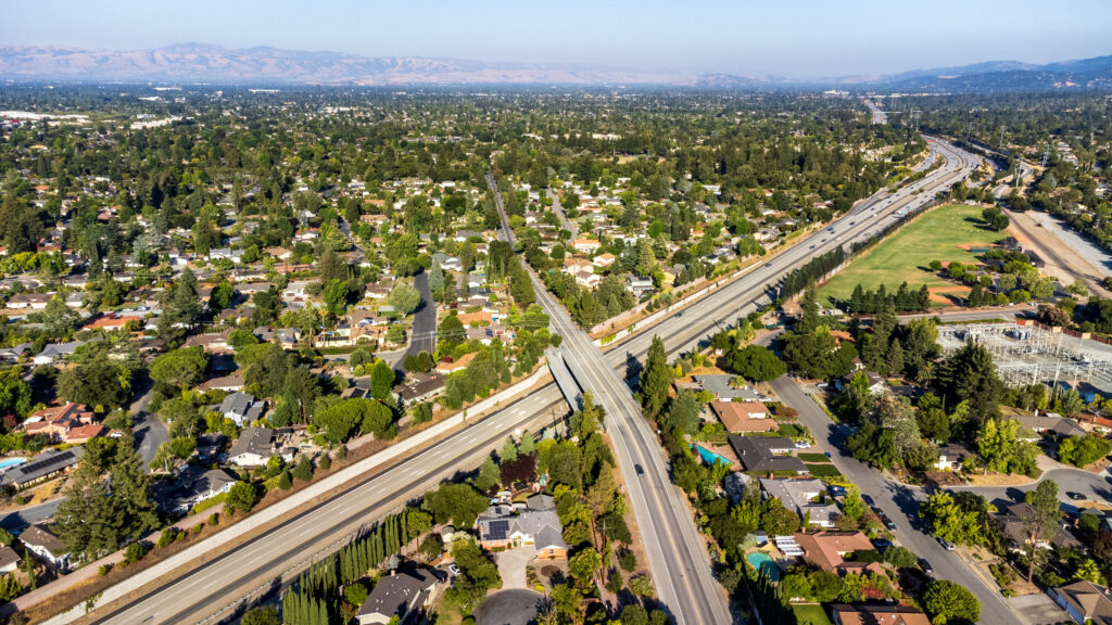 Large highways running through a community.